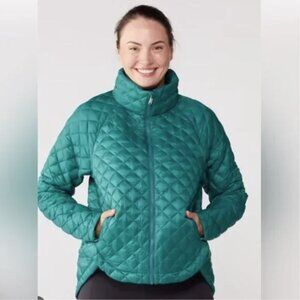 Athleta Whisper Featherless Puffer Jacket Borealis Green